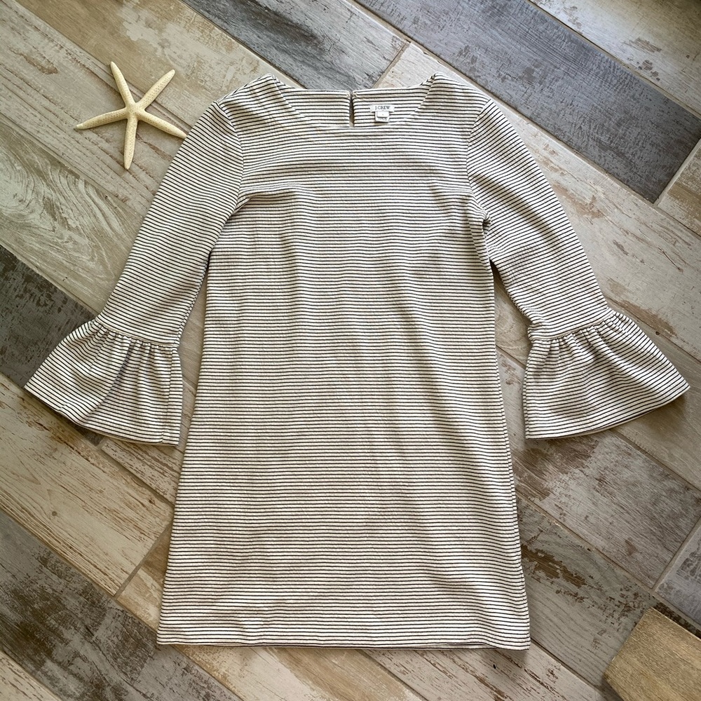 Striped Bell Sleeve J.Crew Dress